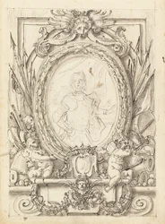 Entwurf für ein Panel mit Porträt eines Adligen